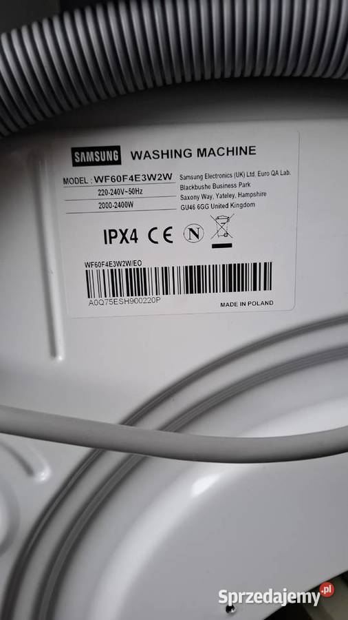 Pralka Samsung WF60F4E3W2W Pralki i suszarki śląskie Sosnowiec