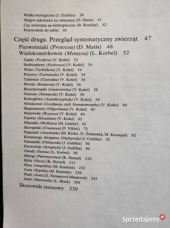 Biologia ekologia Świat zwierząt Lubomir Brtek ISBN 8390434717 Kielce sprzedam