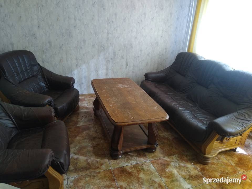 Komplet mebli skóra 311Ława do renowacji Łódź sprzedam