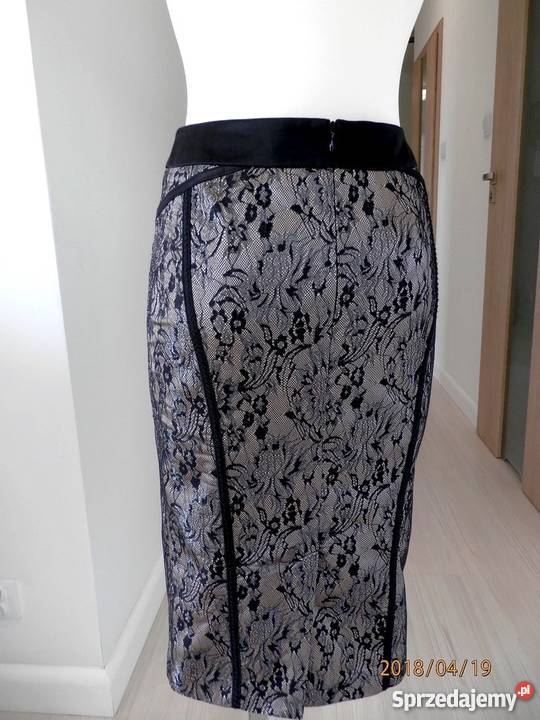 Spódnica Atmosphere Czarna Koronka Modną Łomża sprzedam