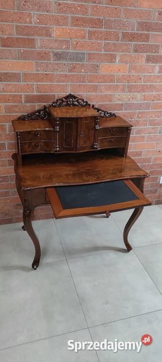 Piękne biurko sekretarzyk Ludwik Filip antyk Łagów