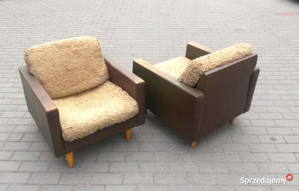Fotel PRL kostka Cube kwadraciak design lata 60 Gdynia