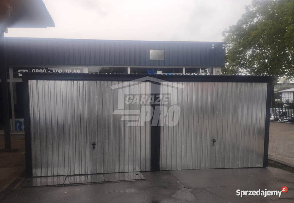 Garaz blaszany 6x5 2x Brama uchylna ocynk spad w Wisła