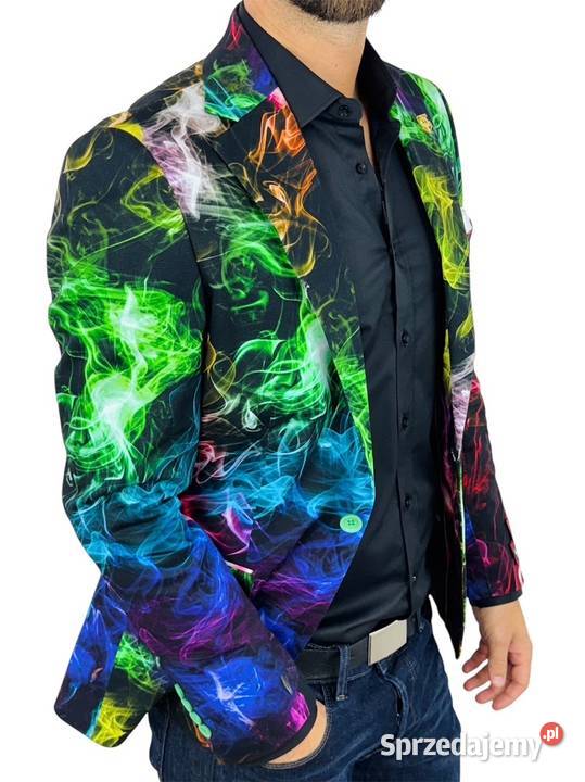 MARCO MILANO Marynarka męska C28 kolorowa dymy Moda i Styl Ostrów Wielkopolski