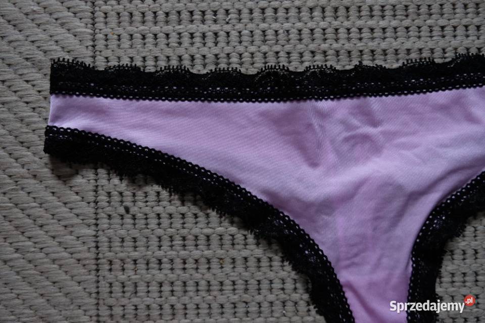 pudrowy satynowa koronkowe koronka stringi Figi i stringi Toruń