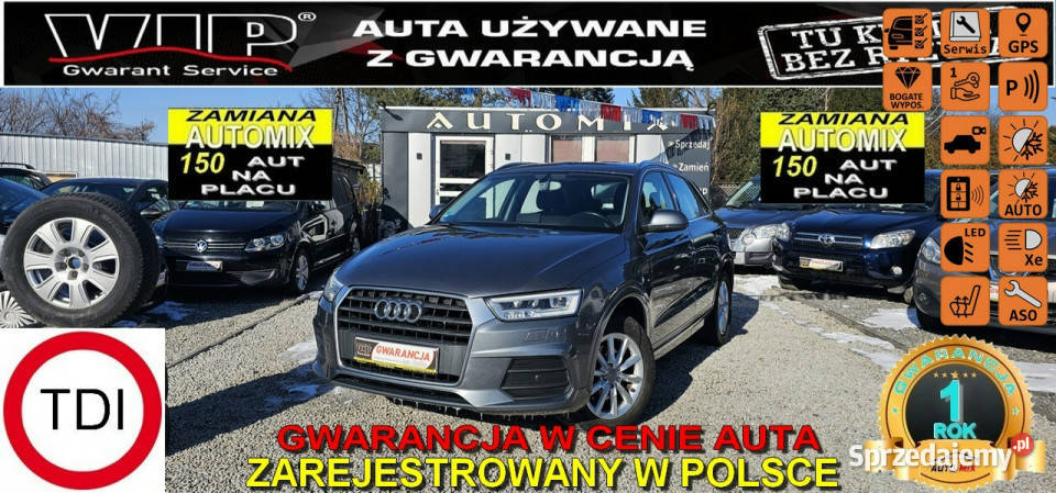 Audi Q3 LIFTING ,Manual,Zarejestrowany w PL 1-Wł 2Xkoła GWARANCJA,Lub Zami…