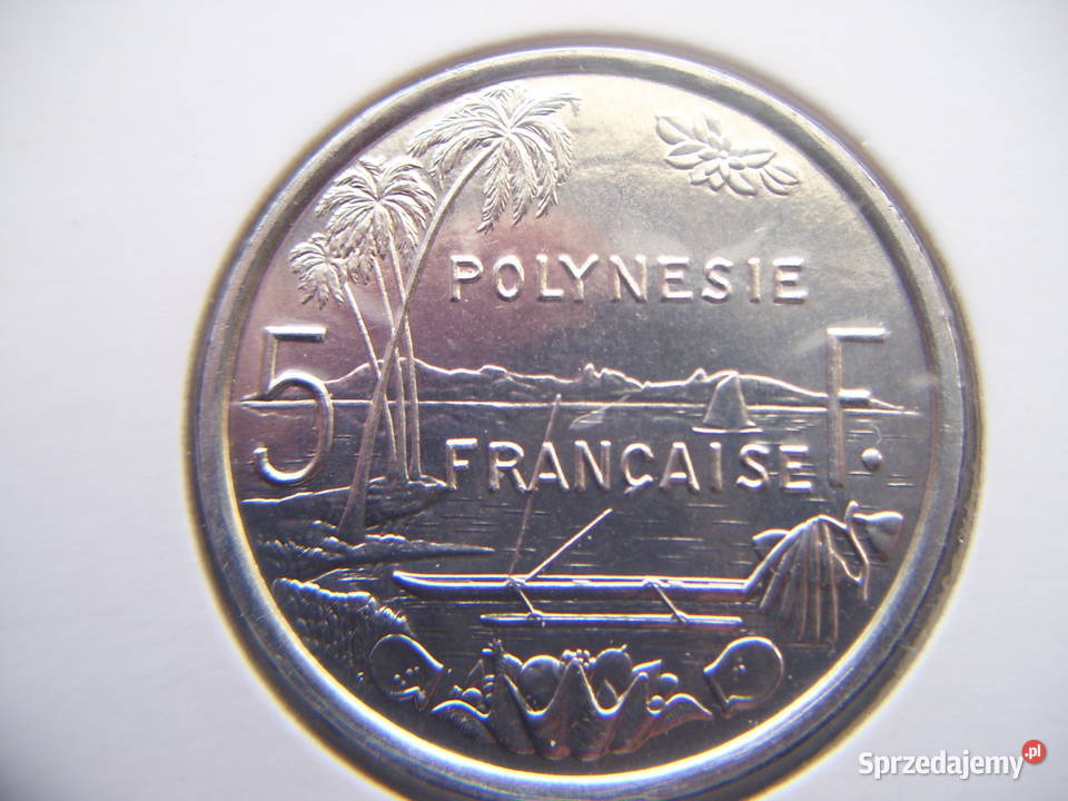 Stare monety 5 frank 1986 Polinezja stan podkarpackie Lesko