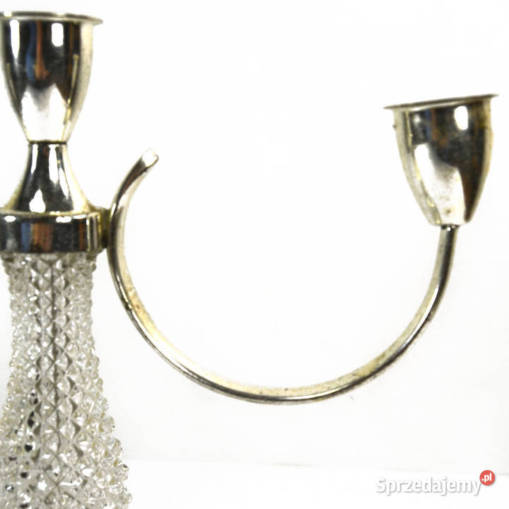 Trójpunktowy świecznik platerowany La Pierre Warszawa