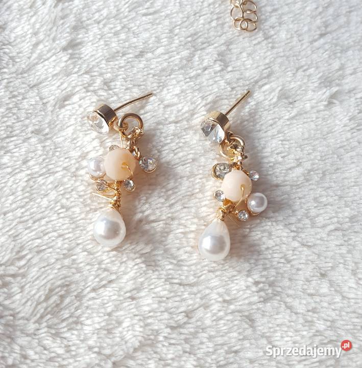 Korona tiara opaska naszyjnik kolczyki komplet Szczecin