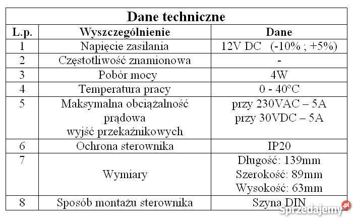 Przekaźnik czasowy odmierzanie czasu 10 Pozostałe mazowieckie Ostrów Mazowiecka