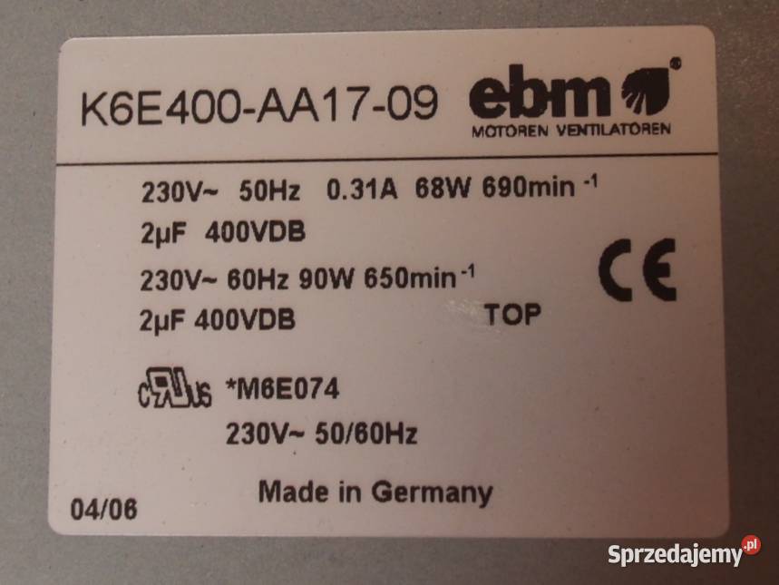 Panel wentylacyjny ZPAS Rack 19 6 wentylatorów