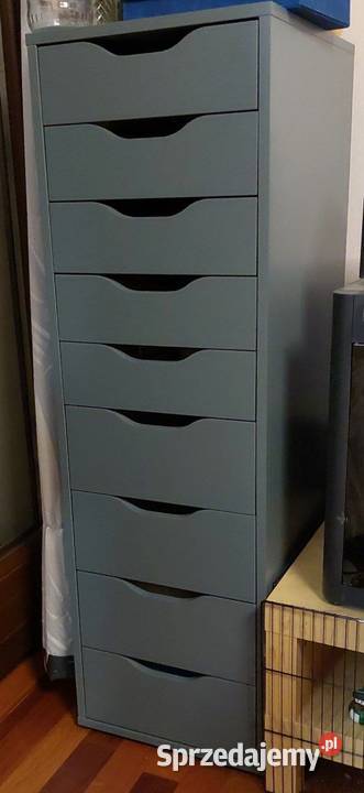 Komoda IKEA Alex 9 szuflad wysoka szaroniebieski Komody Warszawa sprzedam