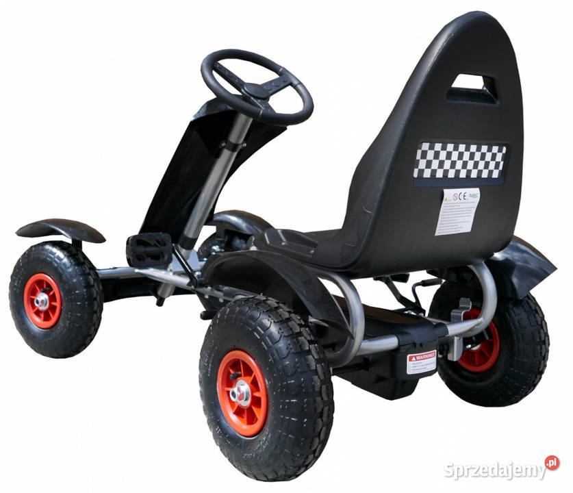 Gokart na pedały czarny pompowane koła napęd Warszawa