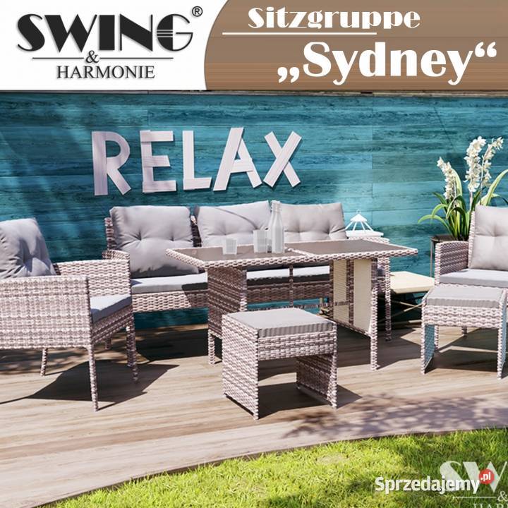 Sydney meble ogrodowe polyrattan wielokolorowy Kalety