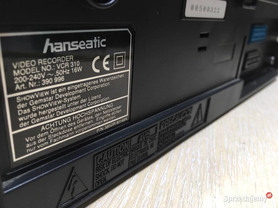 Magnetowid VHS hanseatic marka niemiecka 100 OK