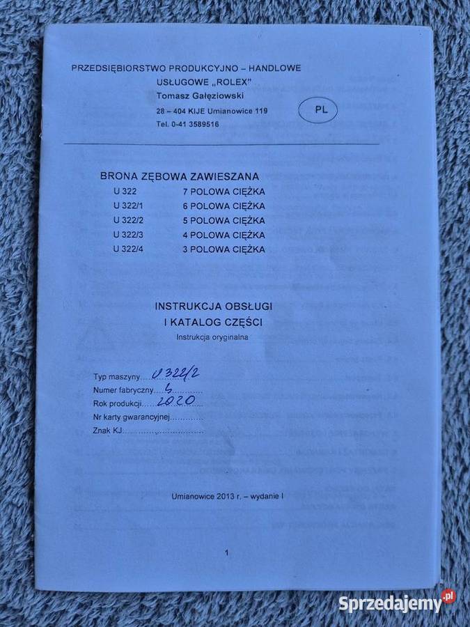 Brona zębowa ciężka 5polowa hydrauliczna Rolex U nieuszkodzony Maszyny uprawowe