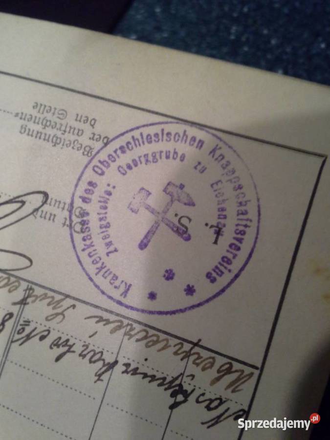Zabytkowa książeczka ubezpieczeniowa 1912 r