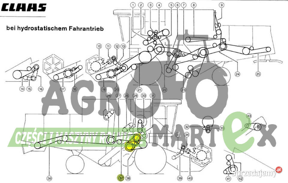 1414208 0006098230 PAS MŁOCARNI L2450 CLAAS zam Wichrów