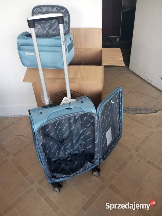 walizka kabinowa z kuferkiem z grubej codury na Torby, plecaki i walizki Lublin sprzedam