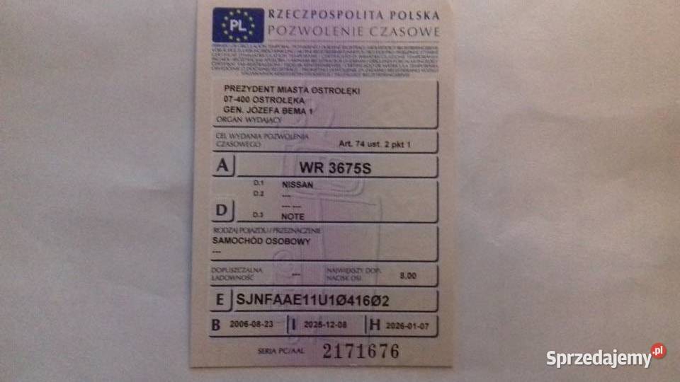 NISSAN NOTE 14rodzynek Ostrołęka