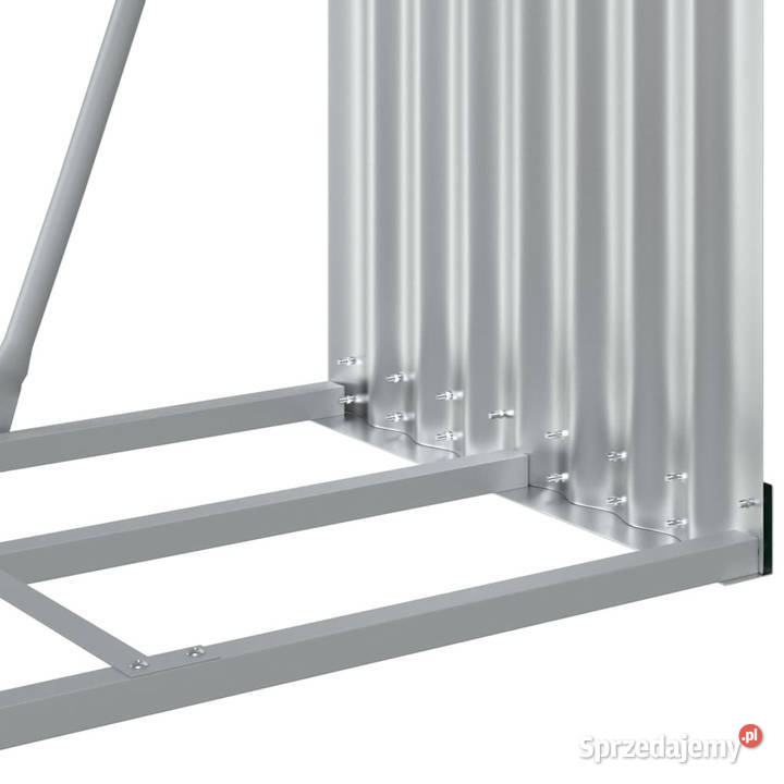 Stojak na drewno srebrny 80x45x120 stal Pozostałe Warszawa