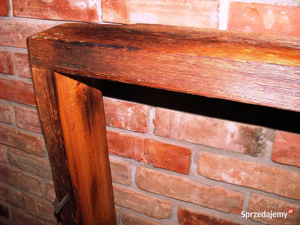 Stare okno szafka z drzewa przedwojennego loft Ełk