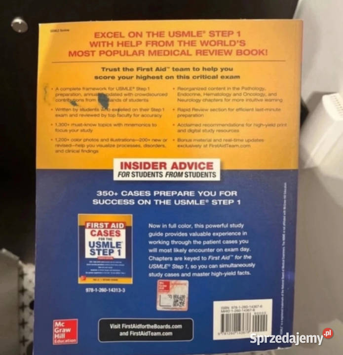 USMLE step 1 First aid book USMLE krok 1 Książki i Podręczniki