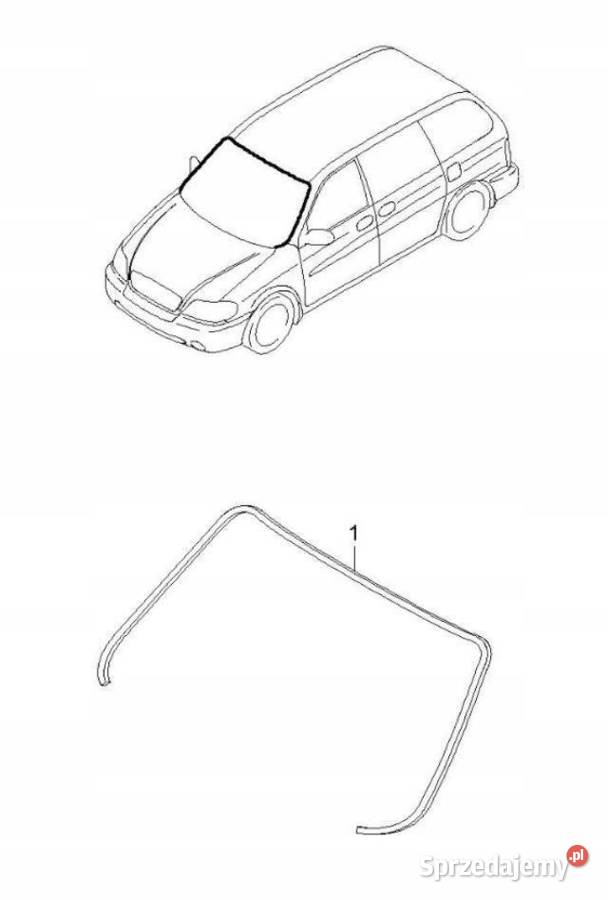USZCZELKA SZYBY CZOŁOWEJ KIA SEDONA 0105 NOWA sprzedam