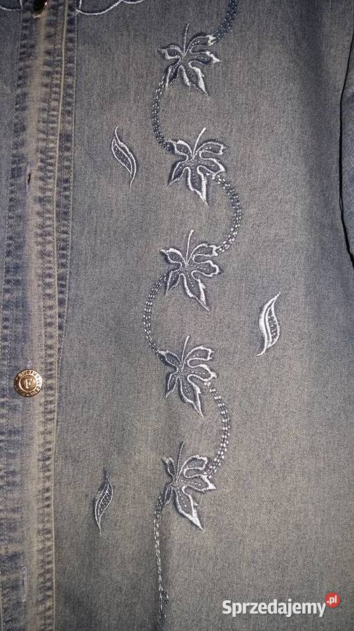 Jeansowy komplet bluza i spodnie rybaczkiXL łódzkie Łódź