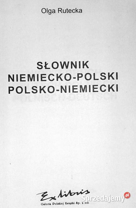 Słownik niemieckopolski polskoniemiecki Olga Chełm sprzedam