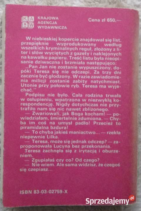 Boczne drogi Joanna Chmielewska Warszawa