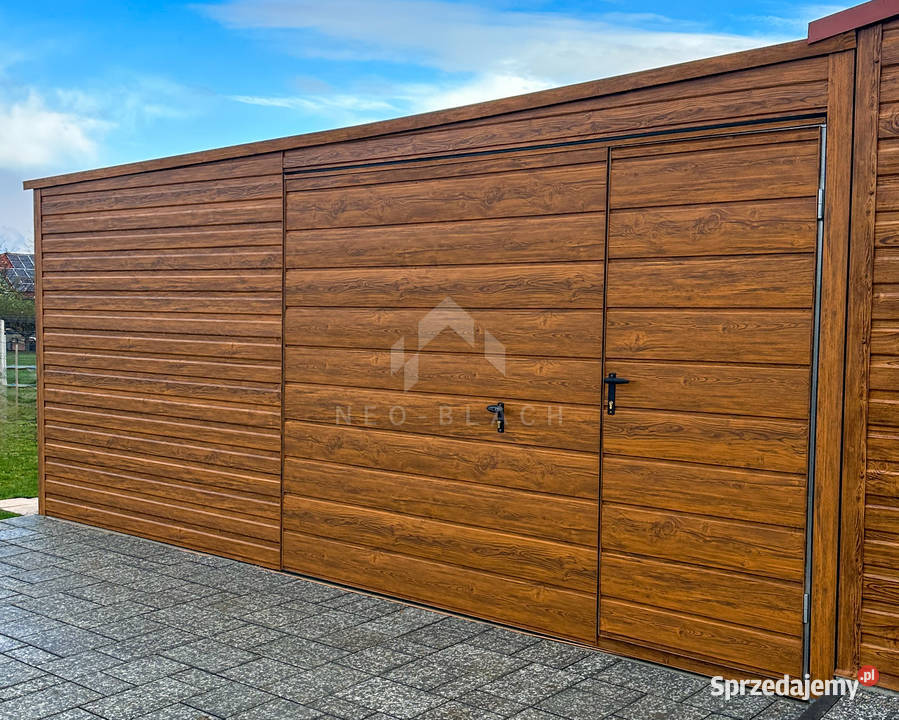 Garaż Blaszany 6x6m Brama Uchylna Okno Jasny pomorskie Czersk