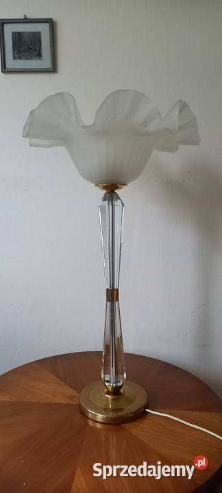 Piękna kryształowa lampa klosz z kryzą Skierniewice