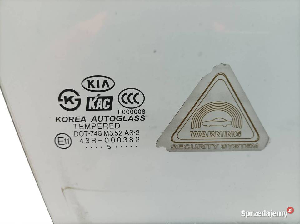 SZYBA DRZW IPRAWY PRZÓD 05 R Kia Sportage II osobowe