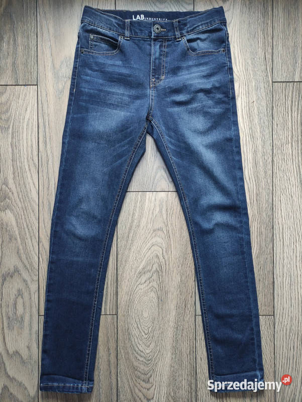 Damskie jeansowe spodnie r 152 XS niebieski podkarpackie Dąbrowica