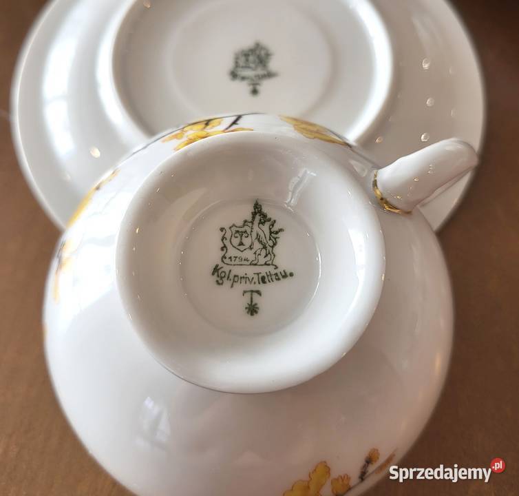 Tettau Bawaria wiekowy serwis do herbaty Szczecin