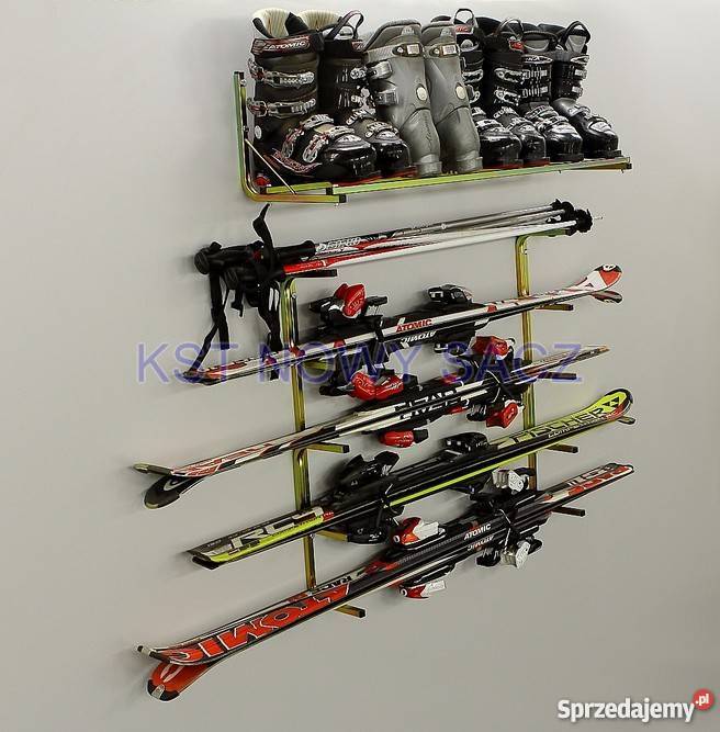 WIESZAK STOJAK NA NARTY ZESTAW 5 Podrzecze