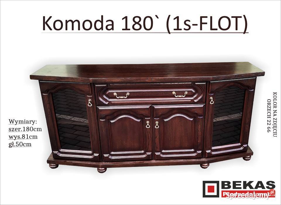 Komplet Stylowych Mebli Komoda z Lustrem Szafa 199cm Wąbrzeźno