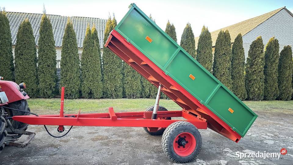 Przyczepa Rolnicza jednoosiowa wywrotka z kiprem Przyczepy rolnicze Parznice sprzedam
