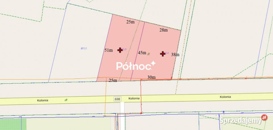 2 działki z WZ 1205 m Janów Podlaski