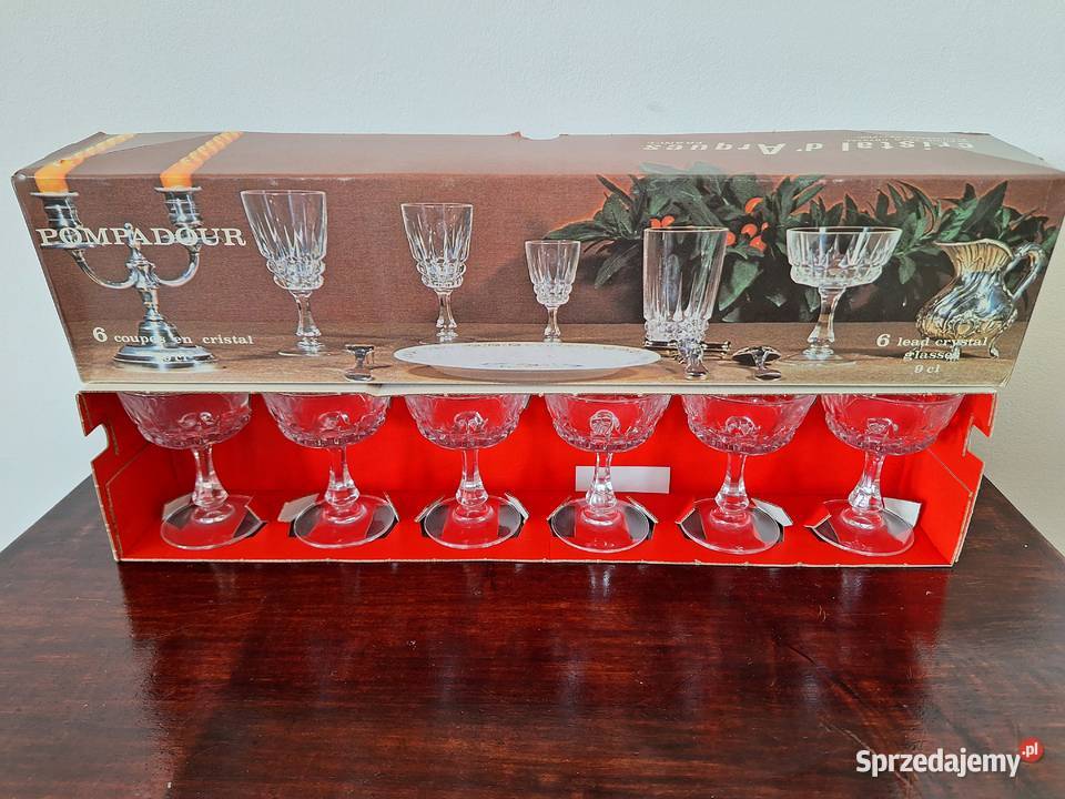 Cristal DArques France Pompadour zestaw 6 Gdańsk sprzedam