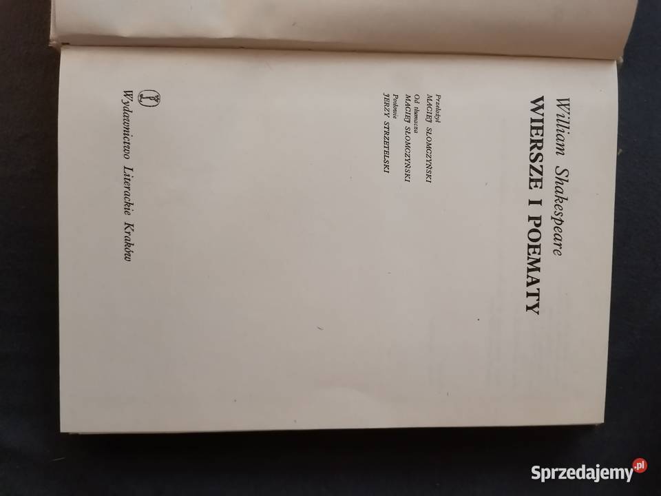 Shakespeare Wiersze i poematy twarda mazowieckie