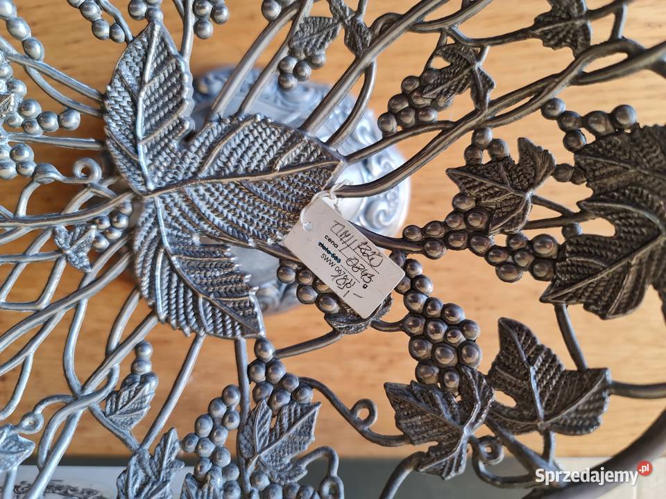 Paterakoszyk na nodze zdobiony kwiatem winogrona mazowieckie Warszawa sprzedam