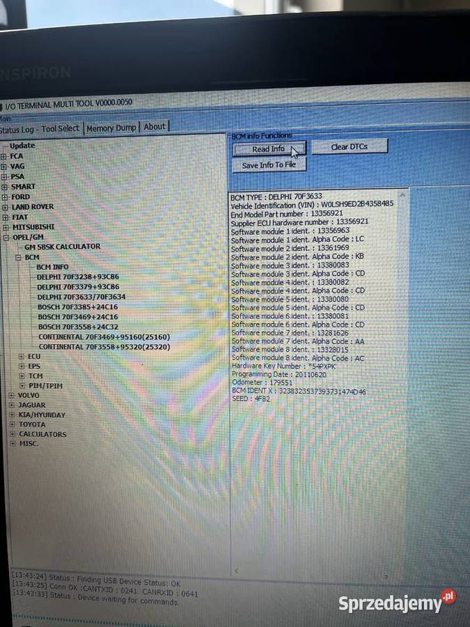 NaprawaKlonowanie PSA BSIFord BCMOpel BCMBMW FRM Wieluń