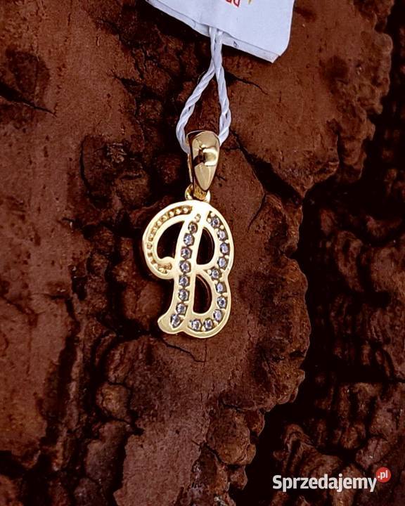 Wisiorek Złoty pr333 Literka B Z569 Biżuteria dla Pań