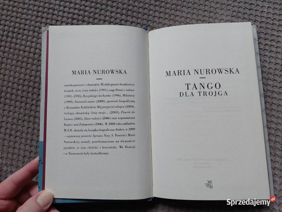 Tango trojga Maria Nurowska małopolskie Kraków