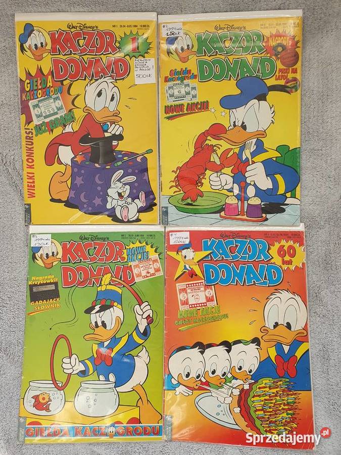 Kaczor Donald numer 1 2 3 i 4 1994 Gdynia