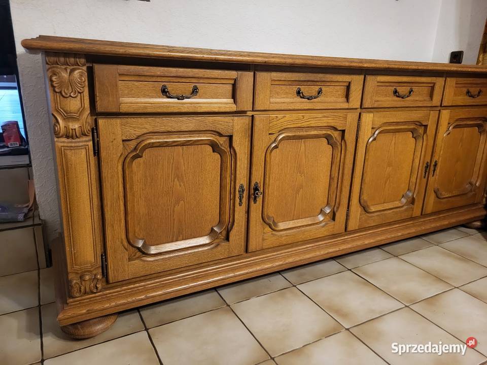 Duża komoda dębowa rzeźbiona dąb rustykalny 55cm kujawsko-pomorskie Sypniewo