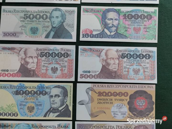 POLSKA zestaw 26 sztuk banknotów PRL NAJRZADSZE Numizmatyka