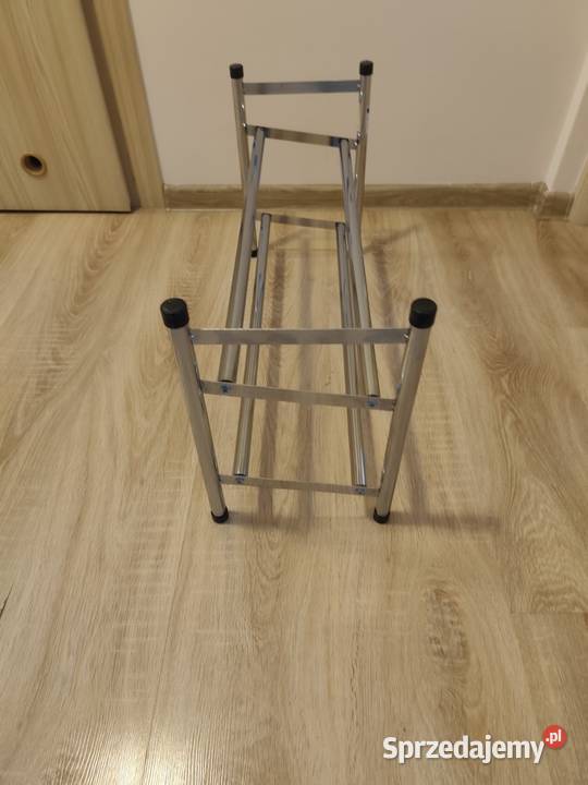Metalowy stojak na buty półka teleskopowa chrom Rzeszów